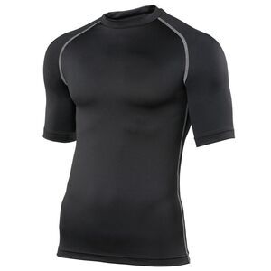 Rhino Mens Sports Base Layer Short Sleeve T-Shirt / Black